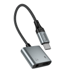 Hoco USB-C to USB-C and AUX 3.5 UPA34 - Metal Gray
